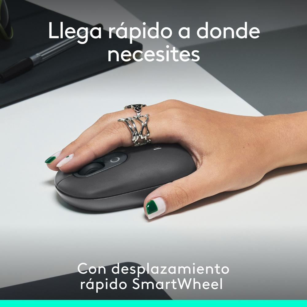 Raton inalambrico logitech pop mouse grafito - Imagen 2