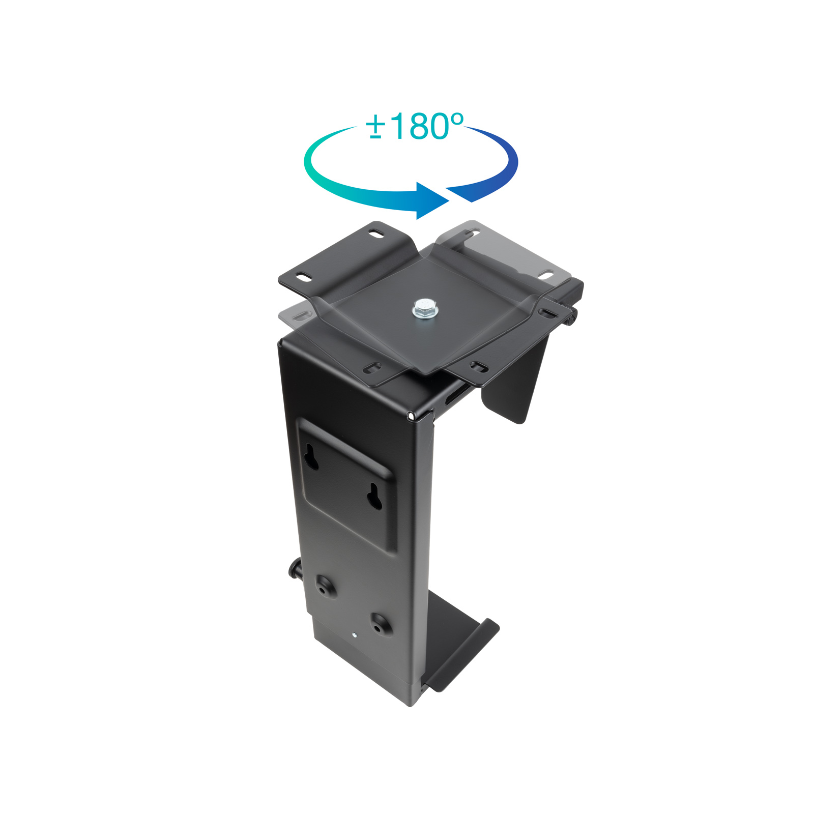 Soporte para cpu tooq escritorio - pared negro - Imagen 2