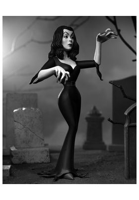 Vampira silver screen edition scale action fig. 15 cm vampira toony terrors - Imagen 2