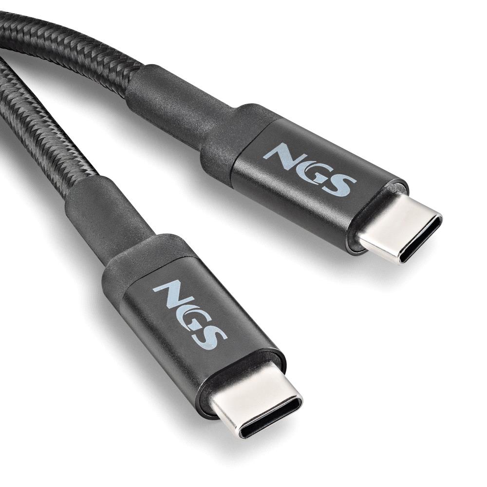 Cable usb tipo c ngs knot 65w - 2 2m - macho - macho - negro - Imagen 3