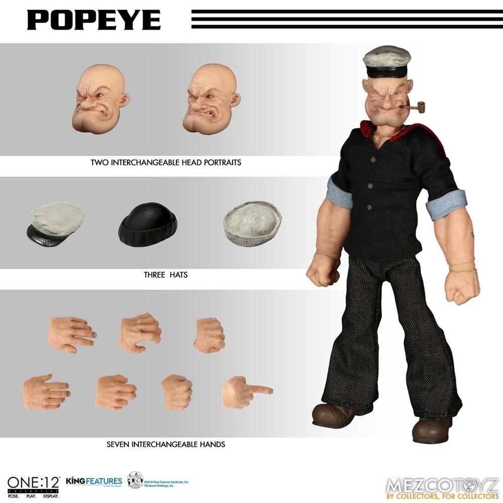 Figura mezco toyz popeye one:12 collective re - run popeye 15.5cm