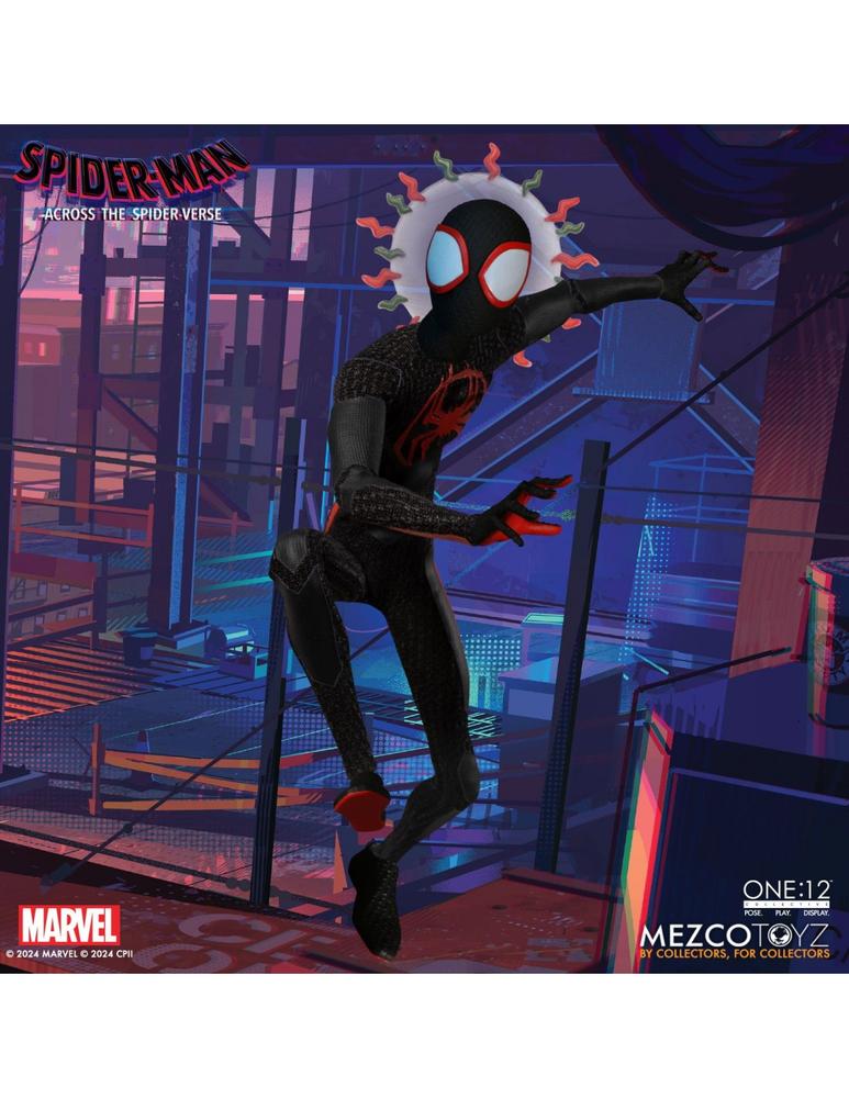Figura mezco toyz spider - man across the spider - verse spider - man miles morales 17cm - Imagen 2