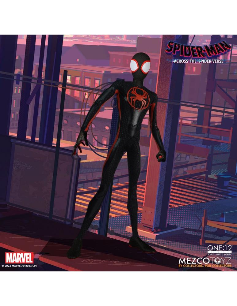 Figura mezco toyz spider - man across the spider - verse spider - man miles morales 17cm - Imagen 3