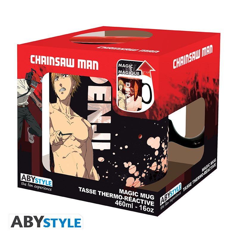 Taza termica abystyle chainsaw man denki y aki 460ml - Imagen 2