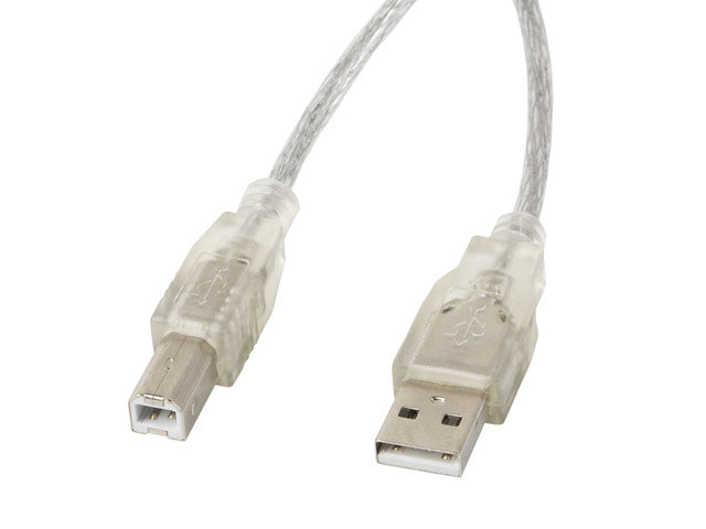 Cable impresora lanberg usb a - usb b macho - macho ferrita 3m transparente