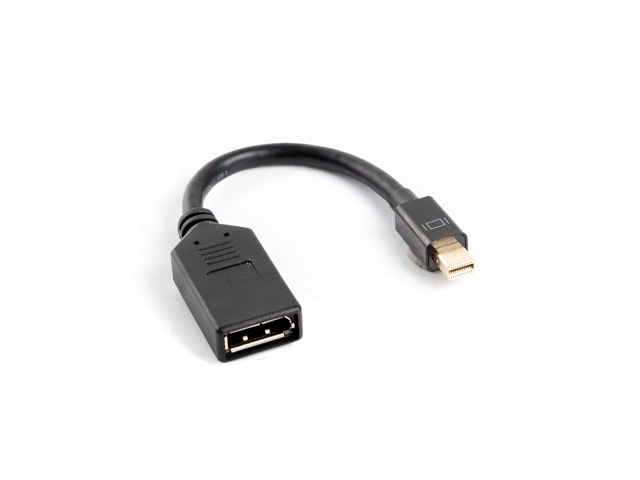 Adaptador lanberg mini displayport macho a displayport hembra cable 10 cm negro