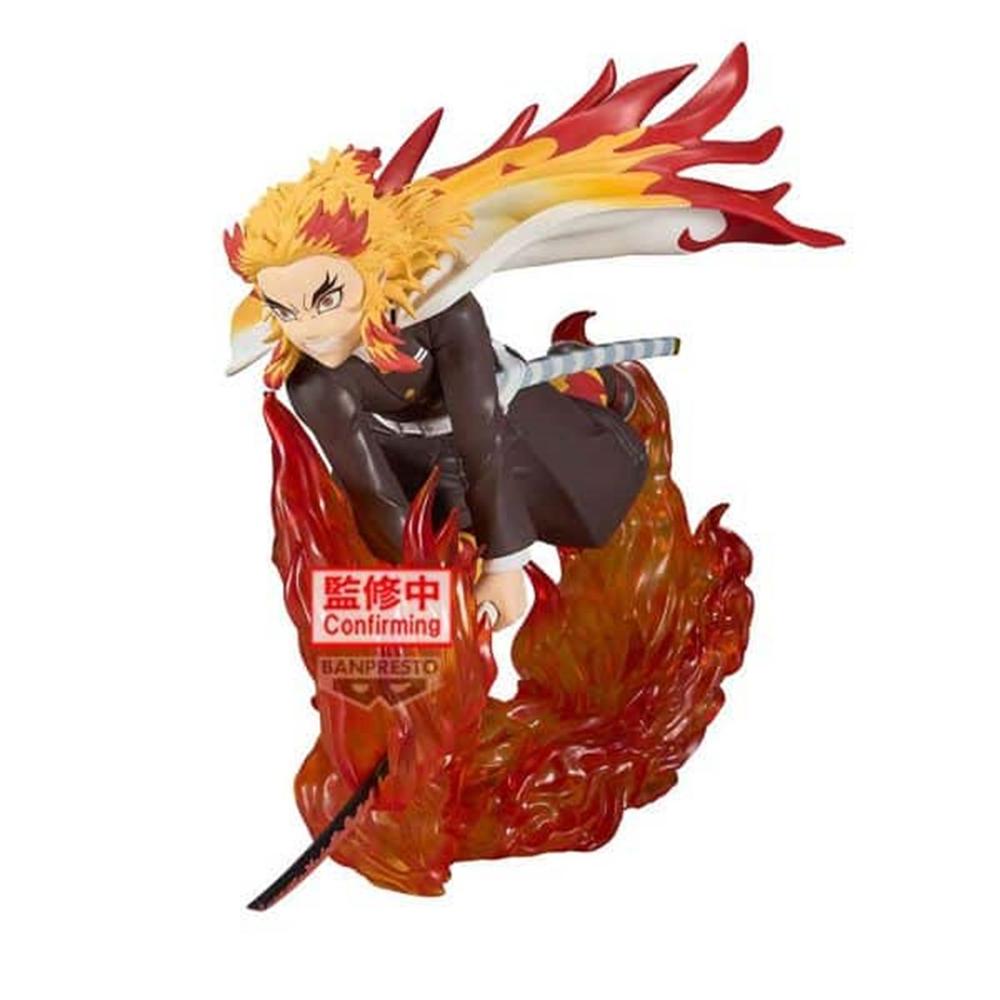 Figura banpresto demon slayer kimetsu no yaiba vibration stars plus kyojuro rengoku 14cm
