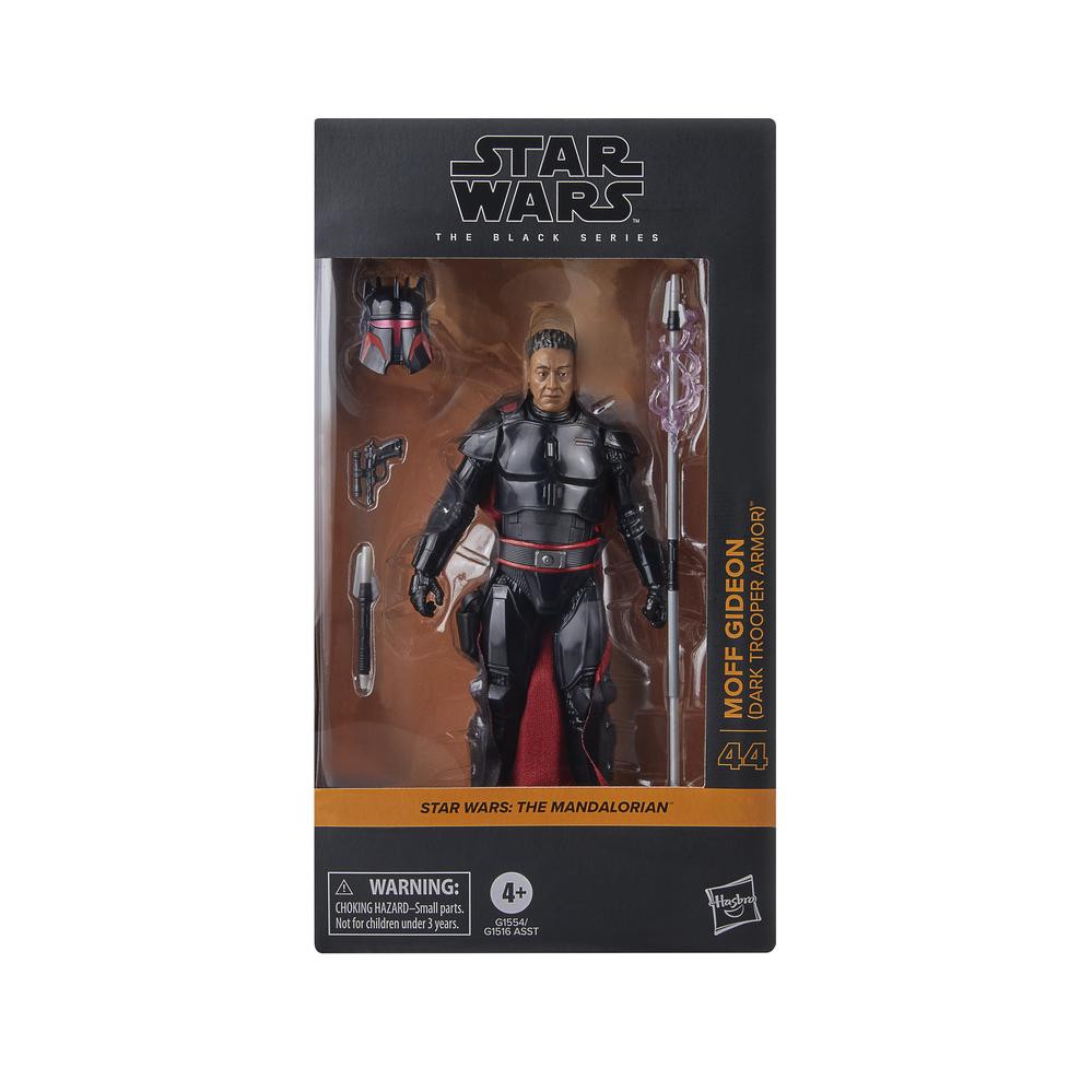 Figura hasbro star wars the mandalorian the black series moft gideon (dark trooper armor)
