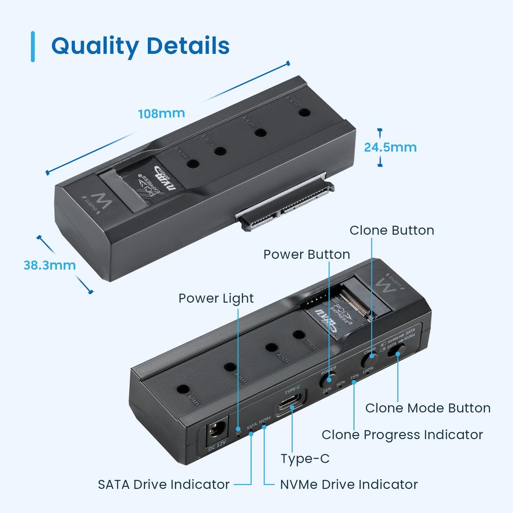 Duplicador clonador discos duros ewent ew7065 - Imagen 2