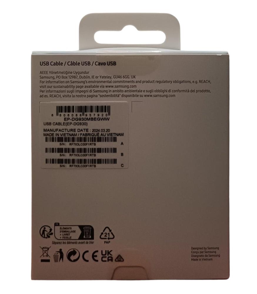 Cable usb tipo c a usb tipo a samsung 1.5m - macho - macho - negro 2 unidades - Imagen 2