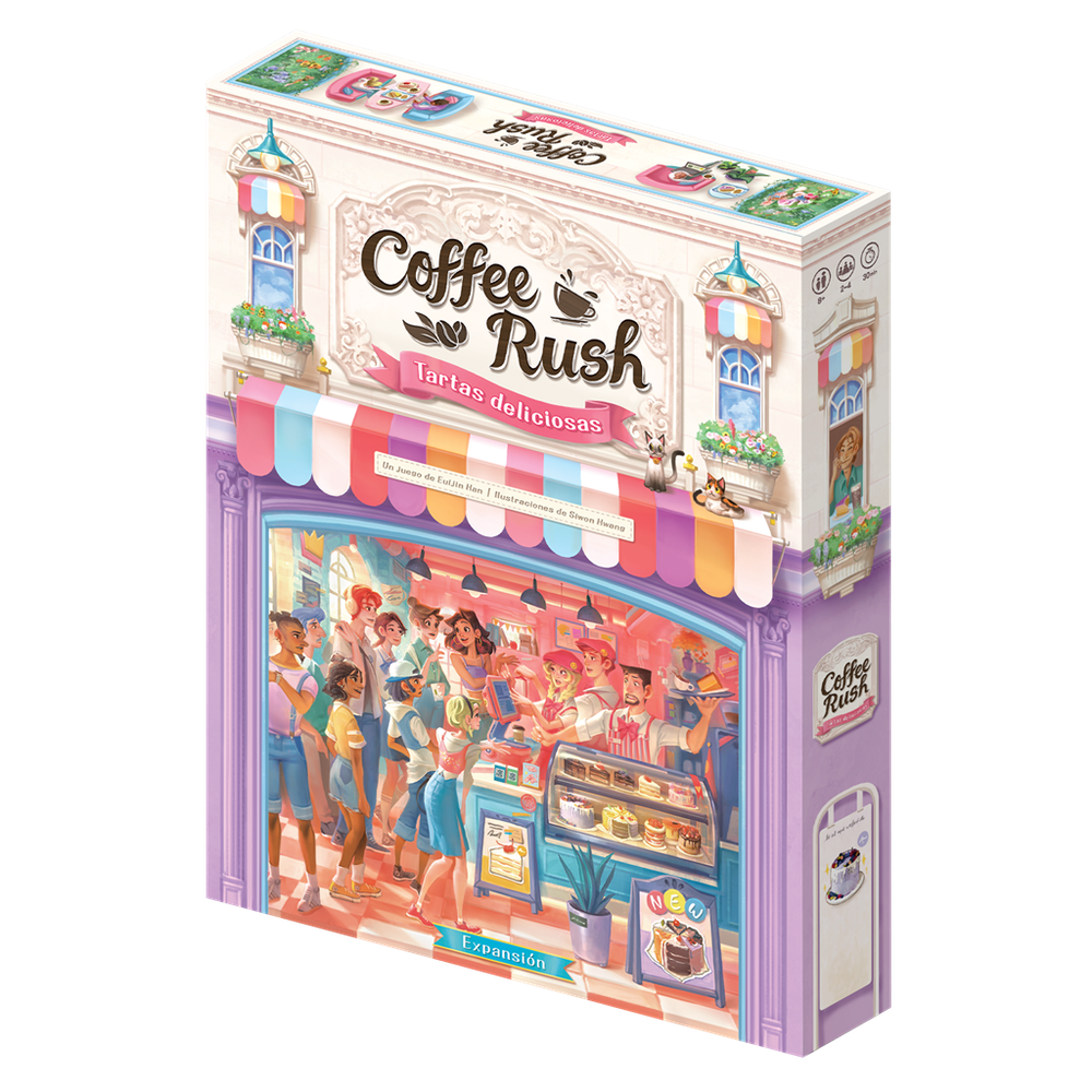 Juego de mesa coffee rush: tartas deliciosas